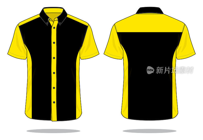 Uniform Shirt Design Vector (Yellow / Black)